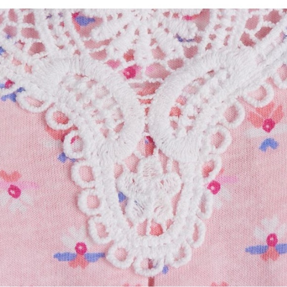 Modern Floral Cotton Jersey Robe & Chemise Set 035 - Picture 5 of 7